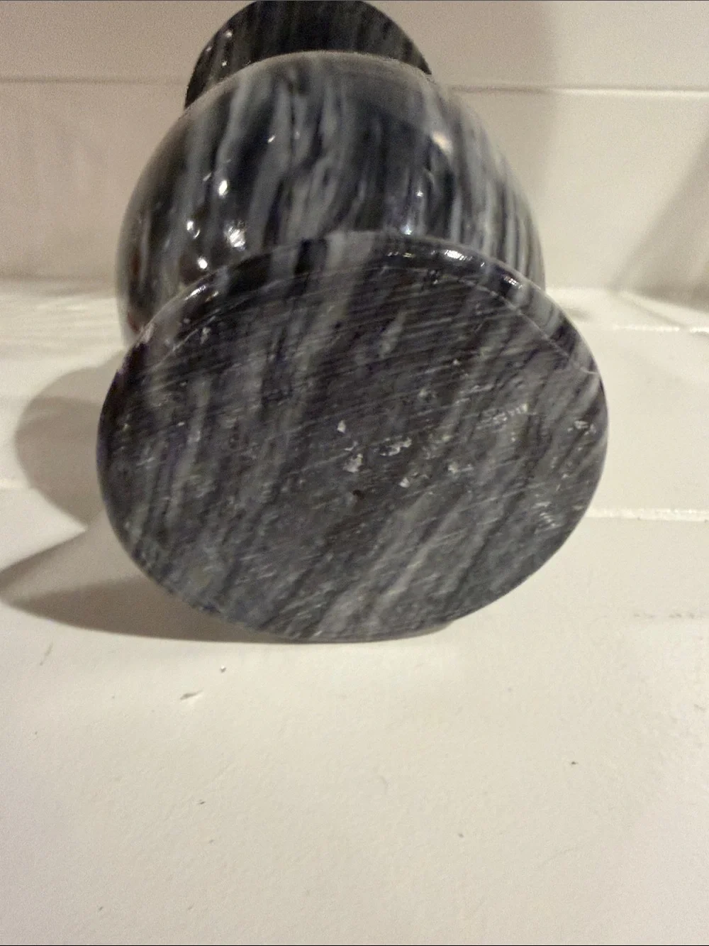 Gray Swirled Decorative Heavy Vase -